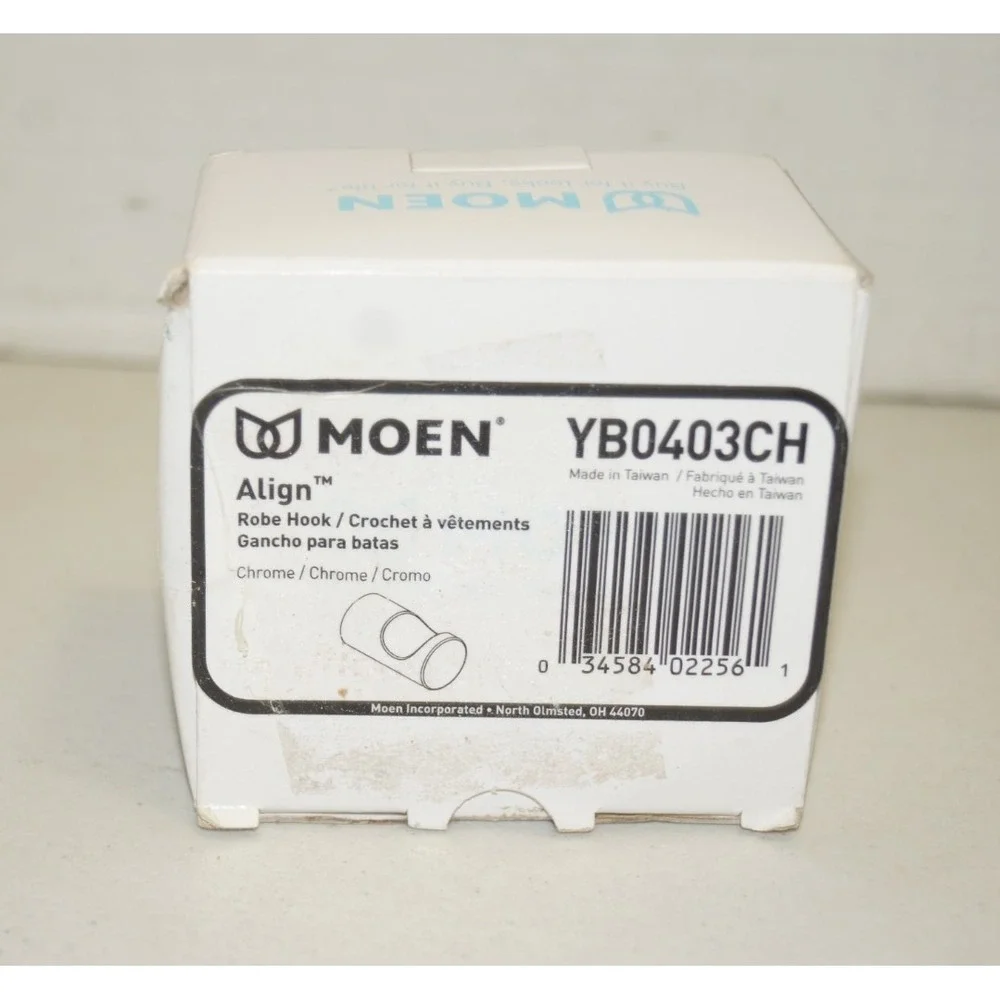 Moen YB0403CH Align Single Robe Hook, Chrome
